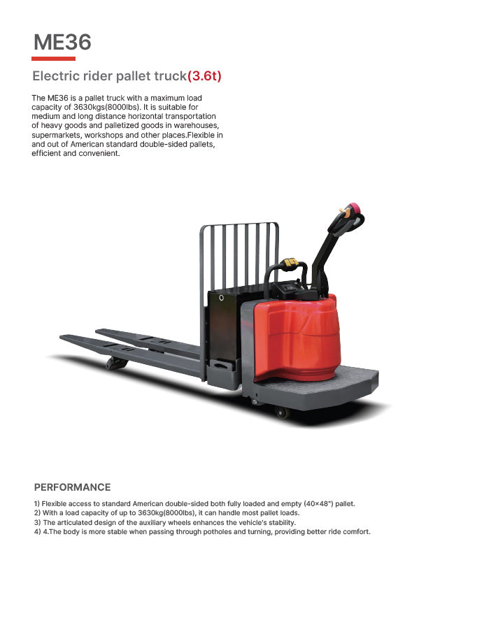Mima ME36 Electric Rider Pallet Truck - 202406EN