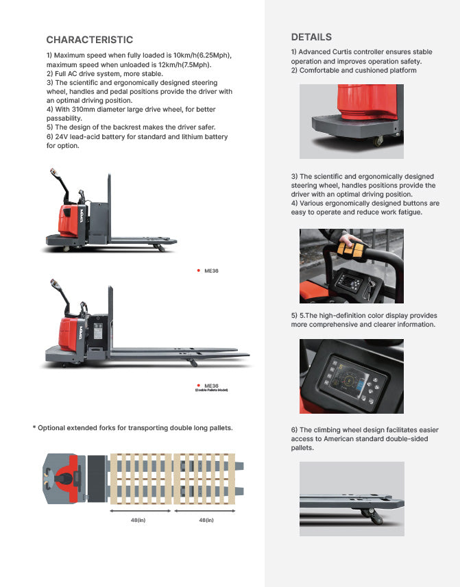 Mima ME36 Electric Rider Pallet Truck - 202406EN