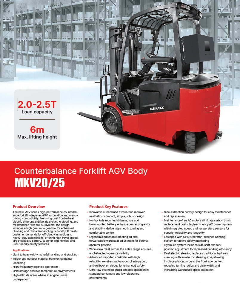 Mima MKV20-25 Counterbalance Forklift AGV Body-202507