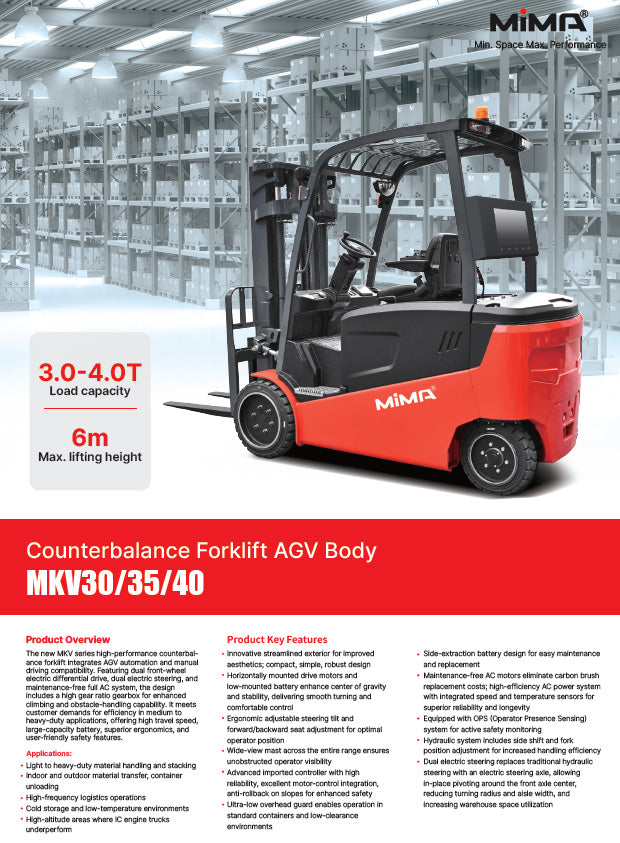 Mima MKV30-40 Counterbalance Forklift AGV Body-202507