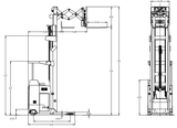 Zowell 1.5 ton Deep Electric Pantograph Reach Truck