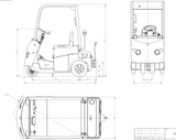 Zowell 4 Ton Electric Tow Tractor with Camera and Fan