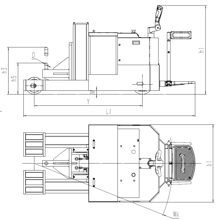 Zowell Standing Type 20 Ton Electric Tow Head