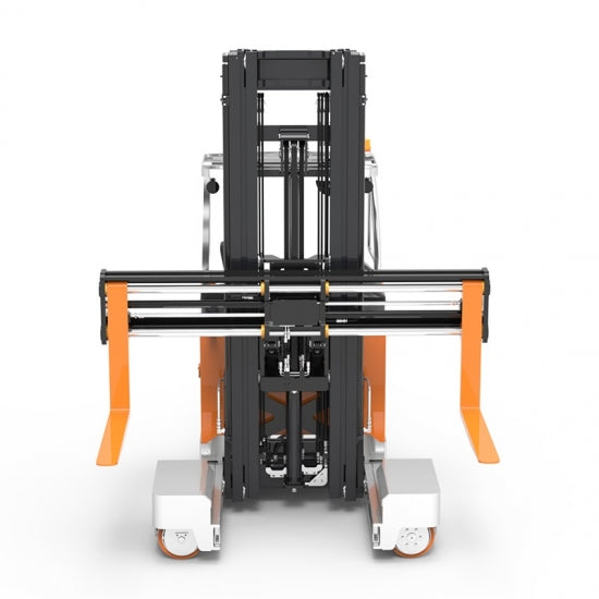 Zowell 2.5 ton Electric Multi-directional Forklift with fork Postioner attachment