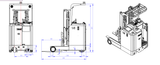 Zowell 1.8 Ton Standing Type Electric Reach Truck
