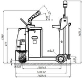 Zowell 3 ton Electric Tow Tractor with electric power steering