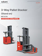 Mima MC12 & 16 3-Way Pallet Stacker (Stand On)