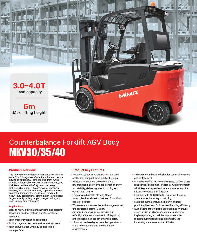 Mima MKV30-40 Counterbalance Forklift AGV Body-202507